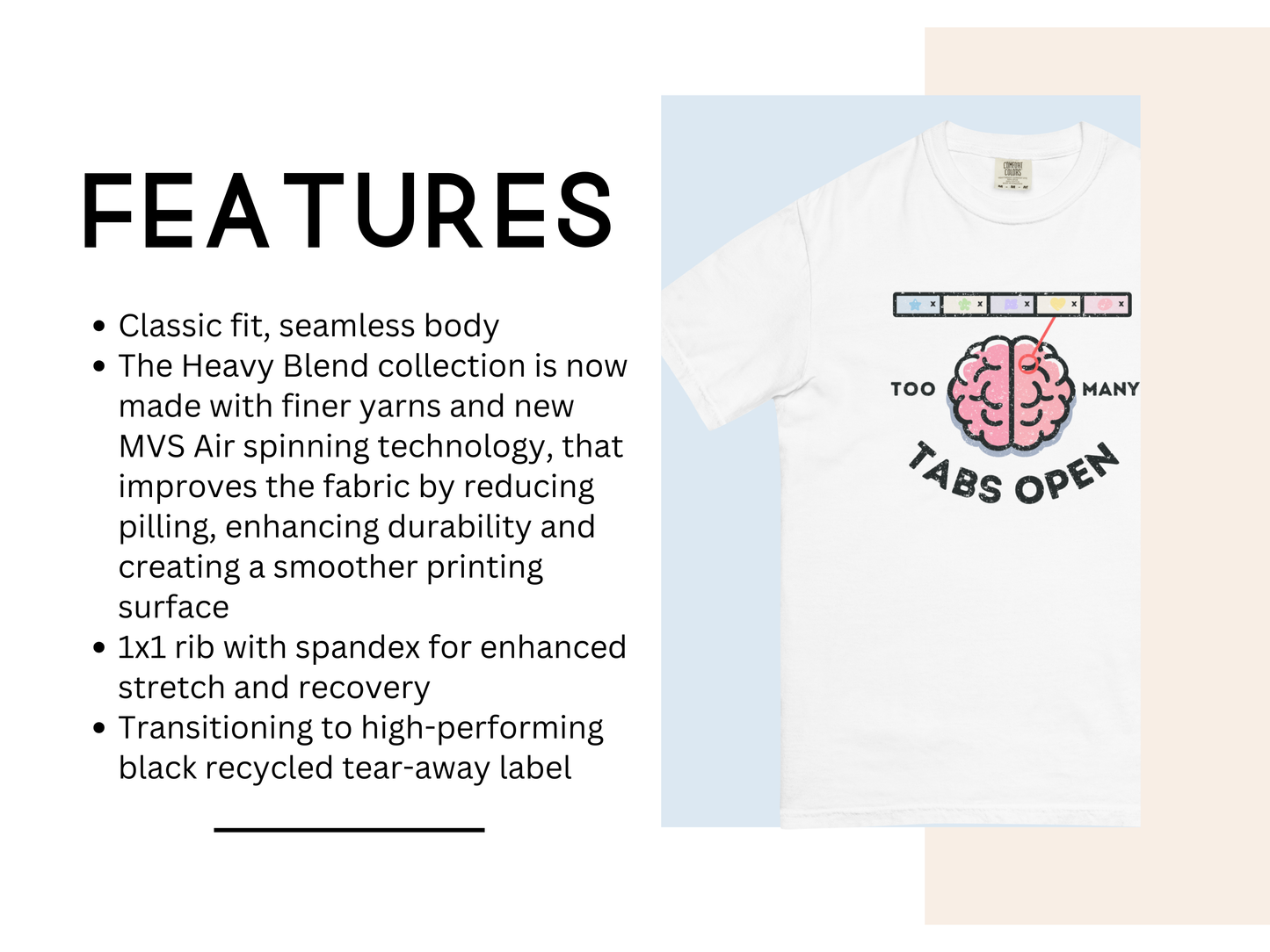 ADHD "Too Many Tabs" Crewneck Sweatshirt - Funny Graphic Unisex Shirt