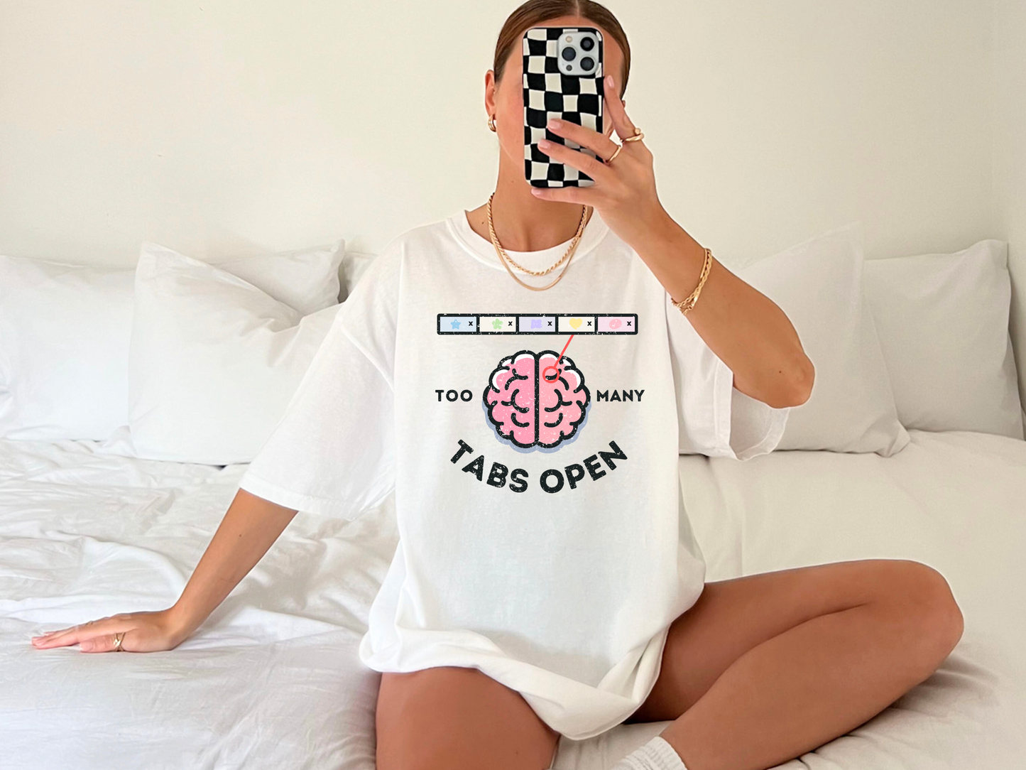 Comfort Colors® "Too Many Tabs Open" ADHD T-Shirt - Unisex Graphic Tee