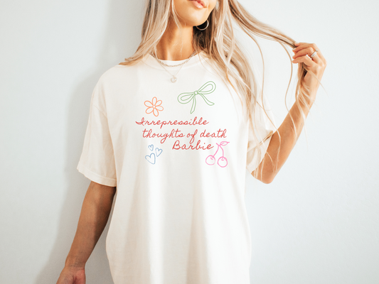 Comfort Colors® "Thoughts of Death" Barbie T-Shirt - Funny Movie Quote Tee