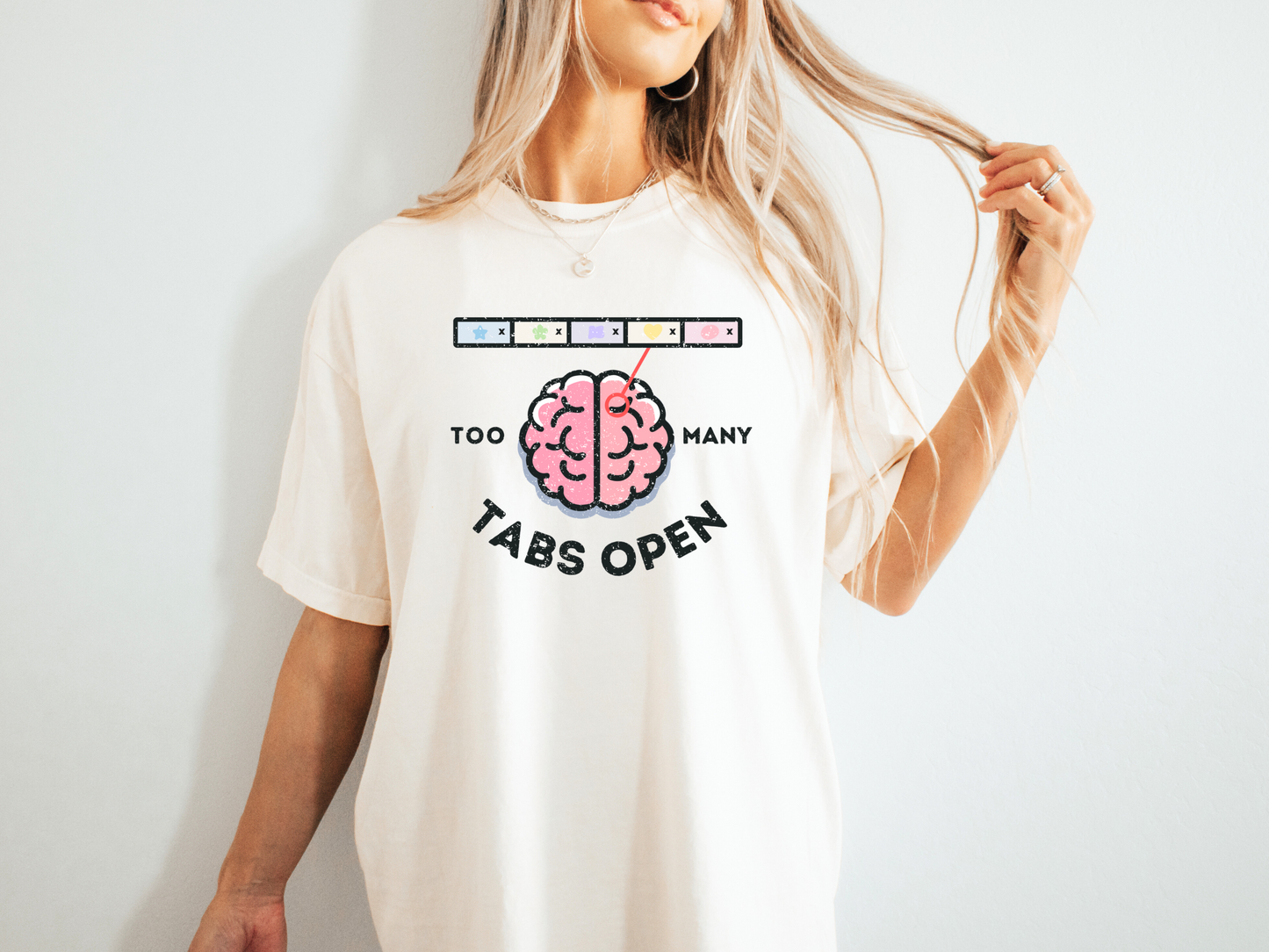 Comfort Colors® "Too Many Tabs Open" ADHD T-Shirt - Unisex Graphic Tee