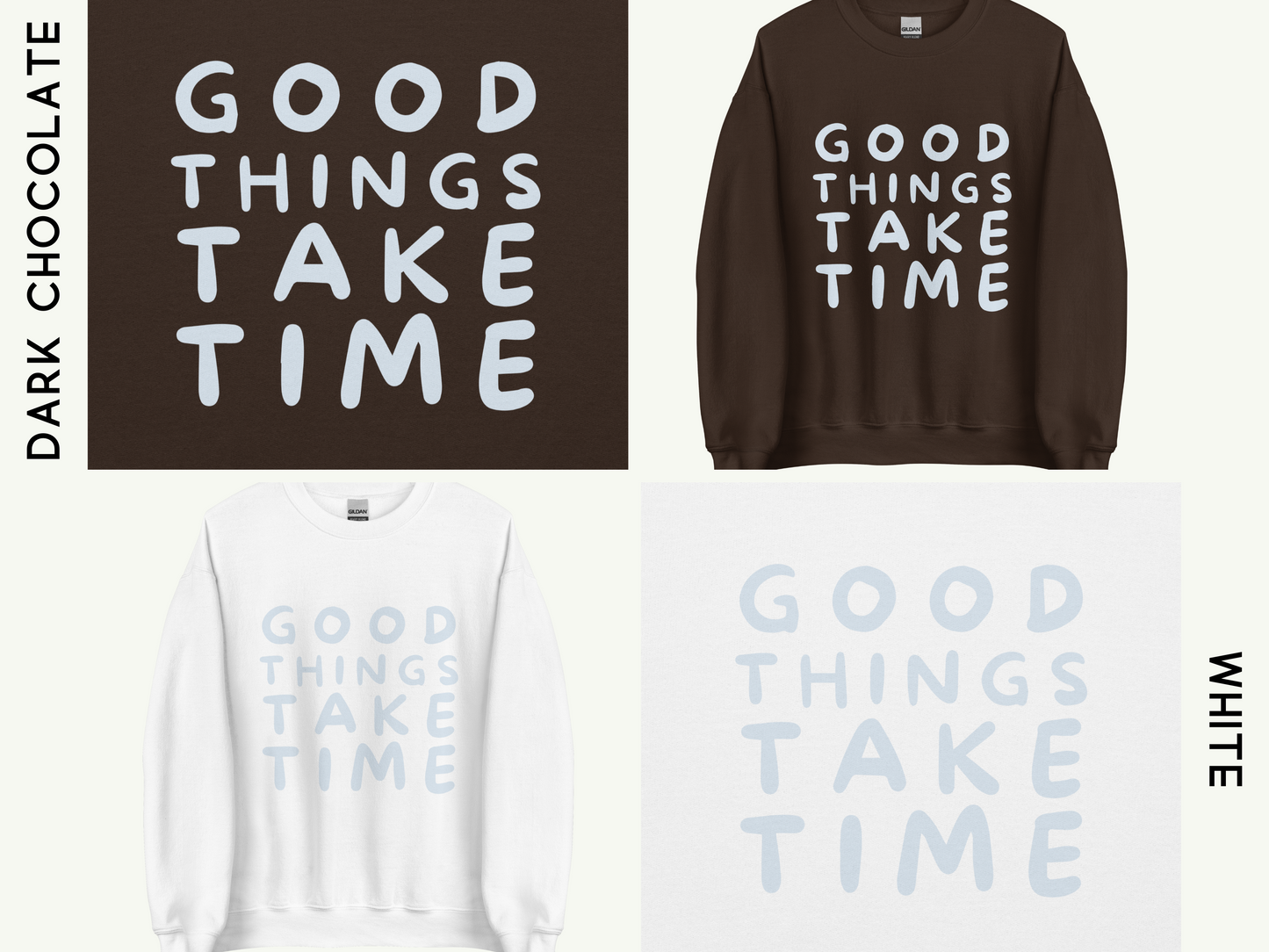 Good Things Inspirational Crewneck Sweatshirt - Cute Graphic Tee