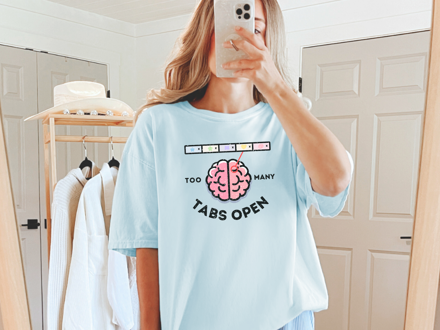 Comfort Colors® "Too Many Tabs Open" ADHD T-Shirt - Unisex Graphic Tee