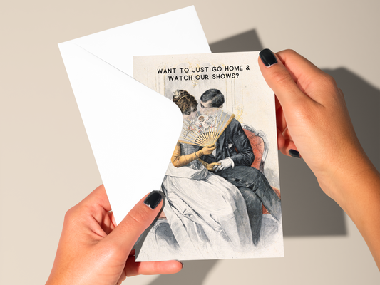 Funny Vintage Love Card – Handmade Valentine for Partner, Romantic Victorian Art Greeting