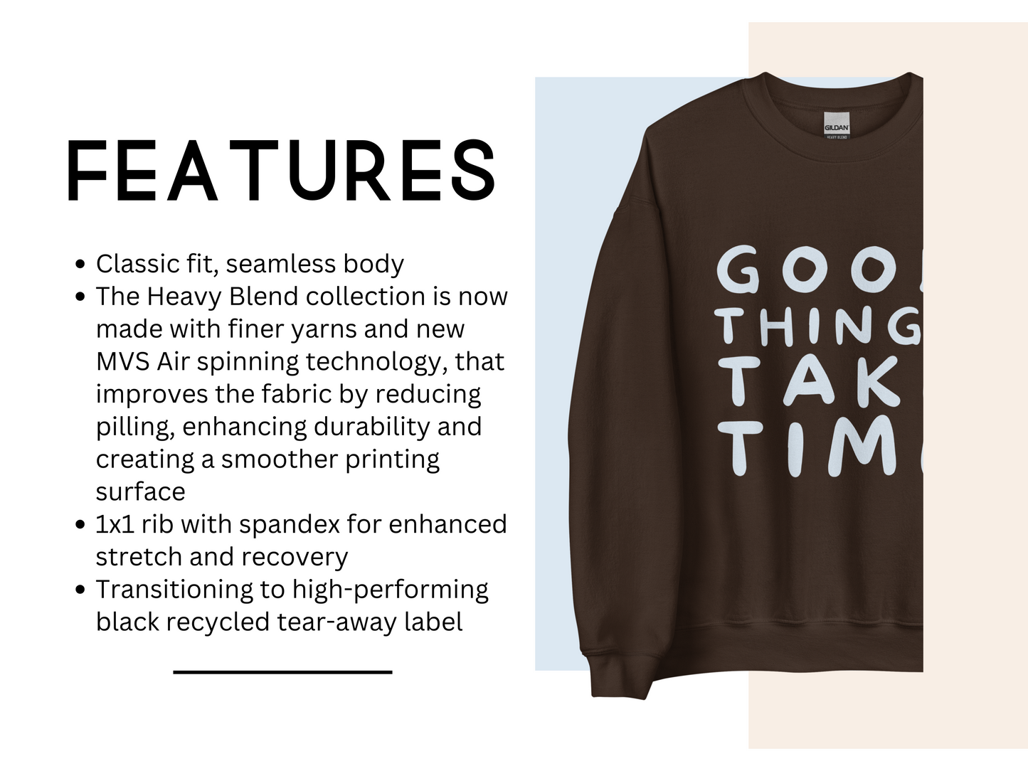 Good Things Inspirational Crewneck Sweatshirt - Cute Graphic Tee