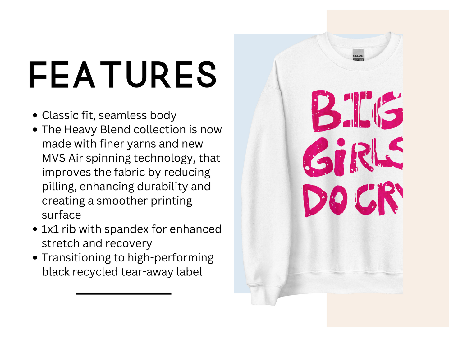 Big Girls Do Cry Crewneck Sweatshirt - Mental Health Graphic Tee